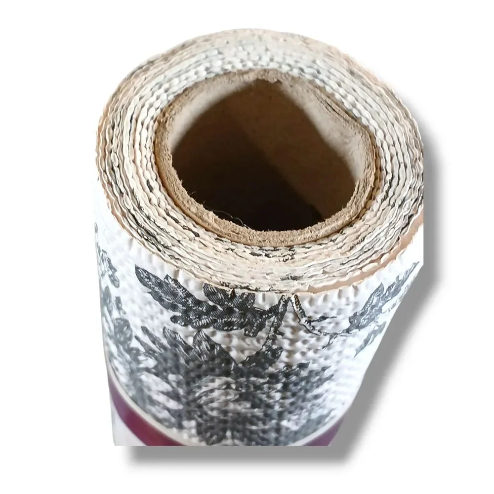 Magic Cover Gray Floral Vinyl Top Liner 12in x 5ft Non-Slip Washable Durable